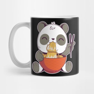 Cute panda bear eating ramen Mug